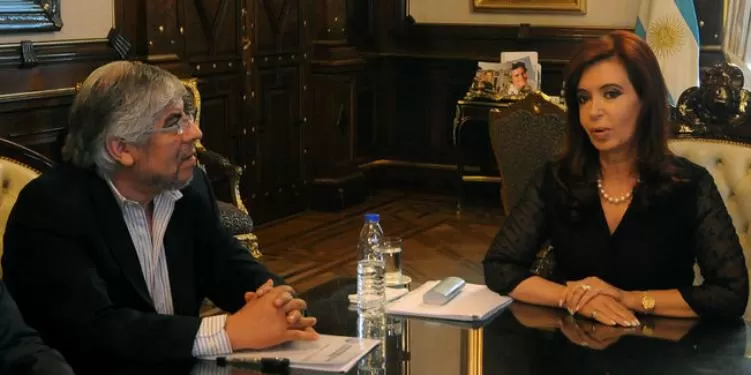 TIEMPOS DE PAZ. Hasta hace un año, casi no había fricciones entre Moyano y Cristina. ARCHIVO