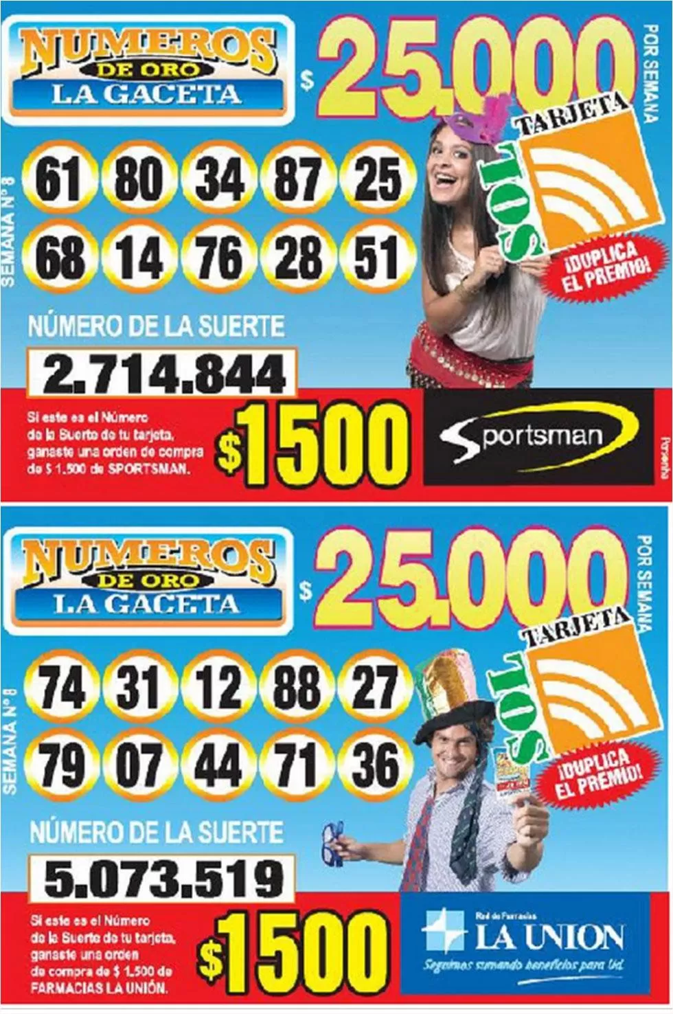 Los Números de Oro de LA GACETA