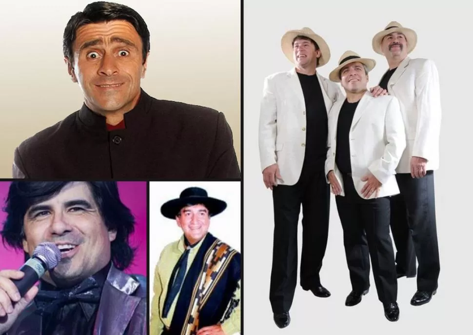 PROTAGONISTAS. El Mudo Esperanza, Bomba Contreras, Pochi Chávez y el trío Comicanto tienen preparado su arsenal de carcajadas.  