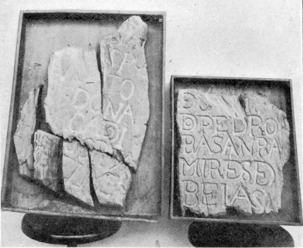 CORTEZA TALLADA. Foto de 1916, de la pieza que hoy guarda el Museo Histórico Avellaneda. Sería lo único que perdura de la colección de Liberani y Hernández. LA GACETA / ARCHIVO