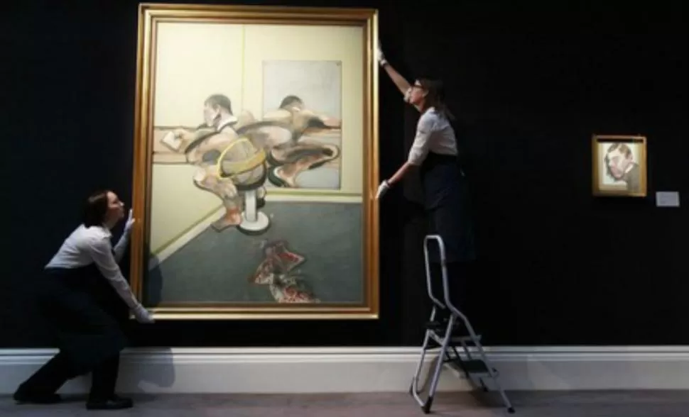 PREPARATIVOS. Empleados de Sothebys exponen la obra que fue vendida en 44,9 millones de dólares. REUTERS
