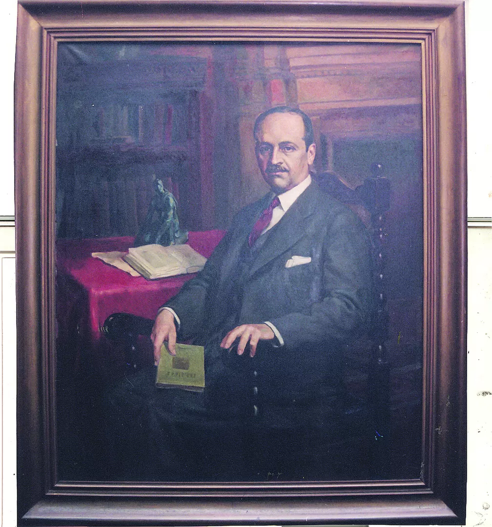 JUAN B. TERÁN. El ilustre tucumano retratado en un óleo de Ángel Dato, que se encuentra en el Rectorado de la UNT. LA GACETA / ARCHIVO