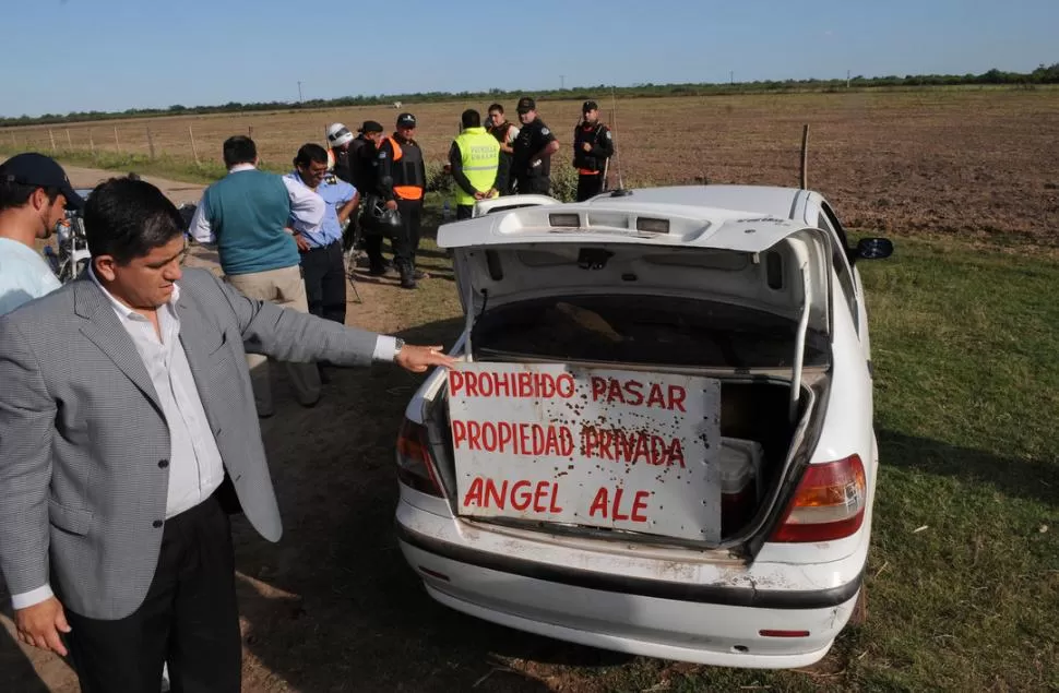 LA FINCA. El momento en que se le restituyó la propiedad a Valdez, que había acusado a Ale de usurparla. CREDITO