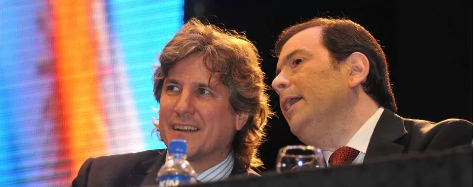 EN TERMAS. Boudou, junto al secretario de Turismo de la Nación, estuvo en la inauguración de la temporada de la ciudad termal de Santiago del Estero. LA GACETA / FOTO DE OSVALDO RIPOLL