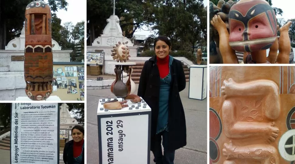 EXPERIMENTO. Es su primera muestra y con ella quiso demostrar que el material sirve para realizar obras de arte, no solo recipientes de cocina.  LA GACETA / FOTOS DE ROBERTO ESPINOSA