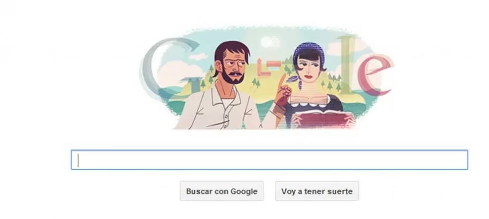 SOPLANDO VELITAS EN EL CIBER ESPACIO. Bioy Casares celebra 98 años en un nuevo doodle del buscador. CAPTURA DE PANTALLA