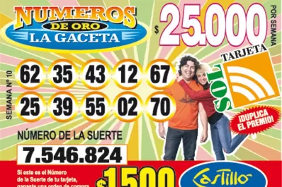 Los Números de Oro de LA GACETA