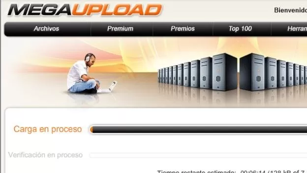 CIERRE. Megaupload es parte del pasado. CAPTURA PANTALLA MEGAUPLOAD.COM