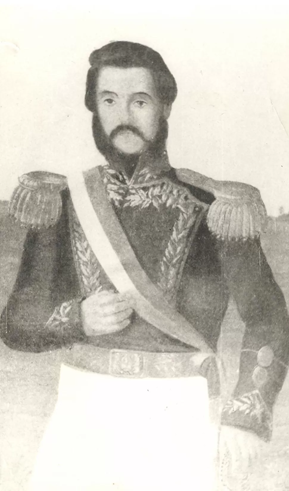 ALEJANDRO HEREDIA. El gobernador de Tucumán, en un retrato ejecutado por el francés Amadeo Gras. LA GACETA / ARCHIVO