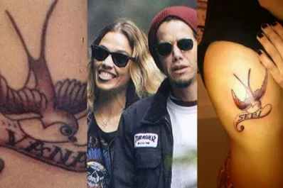 Sebastián Ortega e Ivana Figueiras intercambiaron tatuajes por amor
