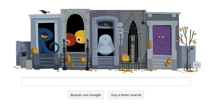 DE MIEDO. Las letras de Google se disfrazan para la ocasión. CAPTURA DE PANTALLA