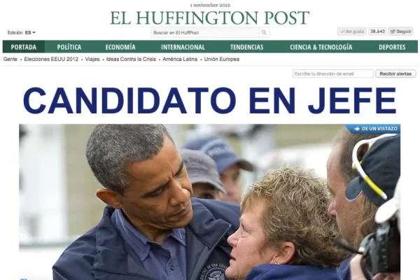 Sandy fortalece a Obama