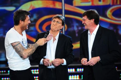 Falcioni fue a ShowMatch y se cruzó con su imitador
