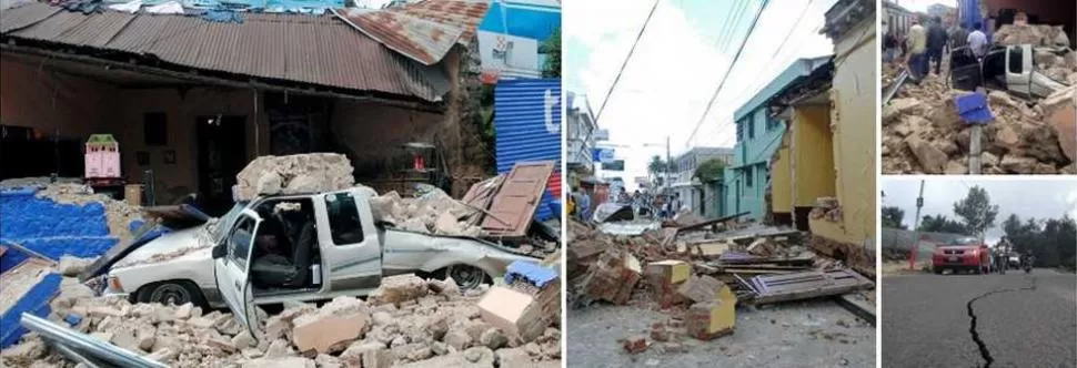 POSTALES DEL CAOS. Decenas de viviendas antiguas se derrumbaron causando muertes y destrozos. FOTOS TOMADAS DE PRENSALIBRE.COM