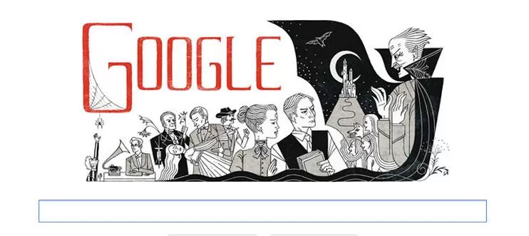 RECUERDO. Bram Stoker motivó el cambio de portada de Google. CAPTURA DE PANTALLA.