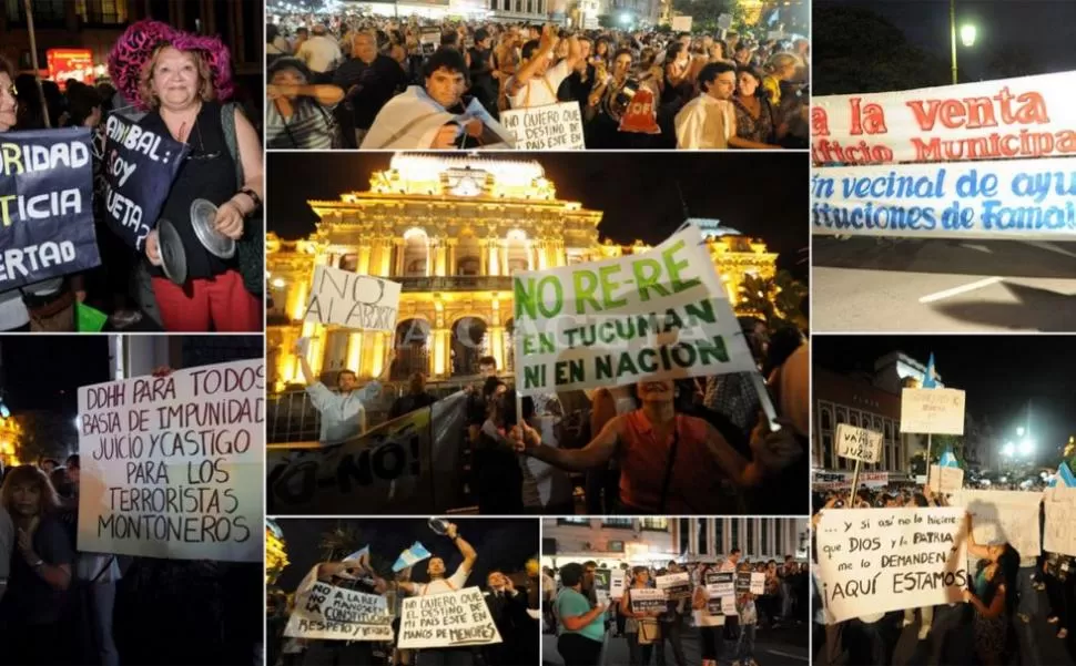 IMPORTANTE ASISTENCIA. Los manifestantes colmaron el principal paseo de la provincia. LA GACETA / FOTOS DE INES QUINTEROS ORIO  OSVALDO RIPOLL