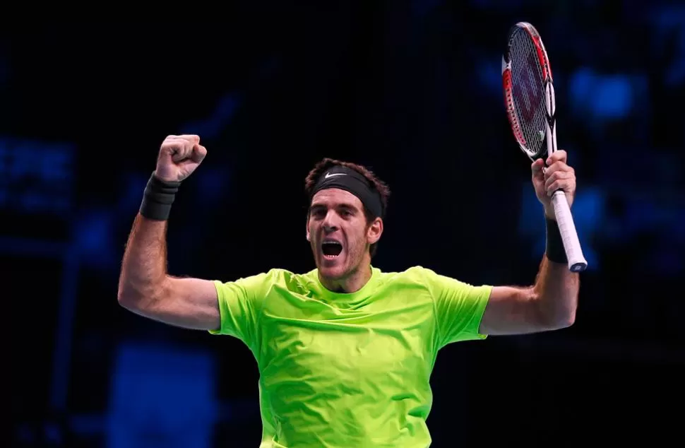 PURA ALEGRÍA. Delpo celebra la hazaña. REUTERS.