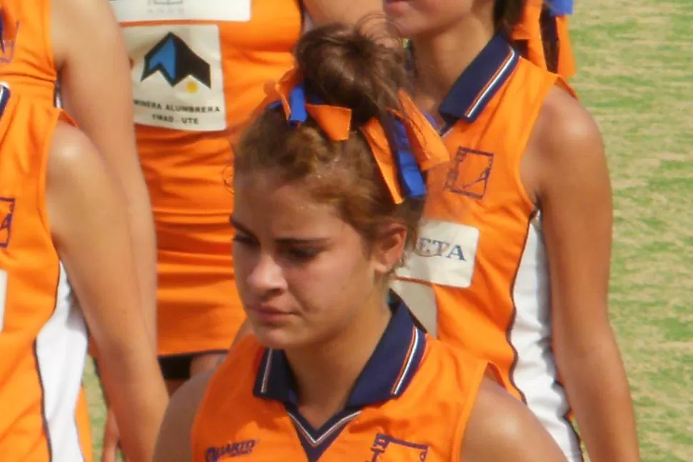 GOLEADORA. La delantera de Lawn Tennis, Camila Galia Maldonado, finalizó el torneo con tres goles en cinco juegos y lideró a las tucumanas. FOTO GENTILEZA CLAUDIO RODRIGUEZ KISER