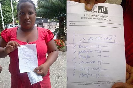 INDIGNADA. La mujer presentó una denuncia por la receta que obtuvo de un médico por su sobrepeso. FOTO TOMADA DE FOLHA.UOL.COM.BR