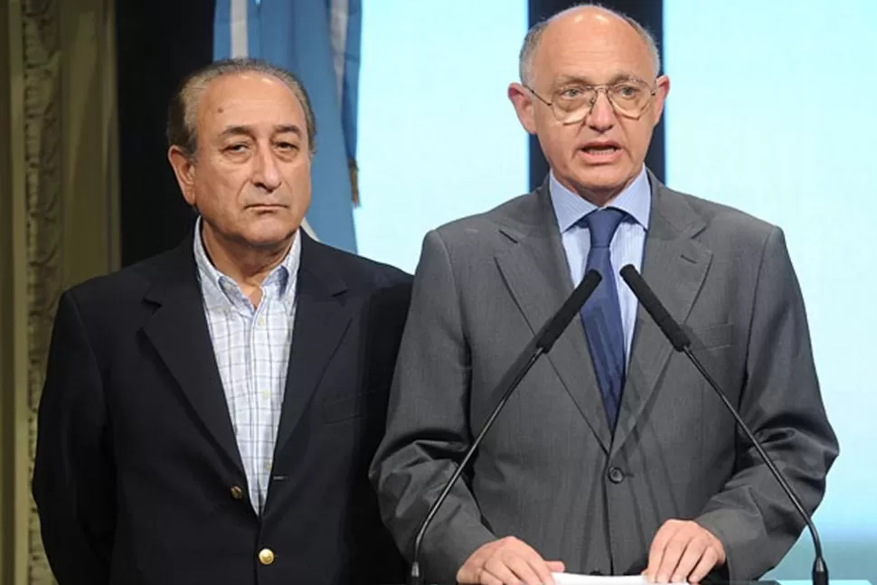 DECISION OFICIAL. Timerman y Puricelli afirmaron que no se negociará con los fondos buitres. TELAM