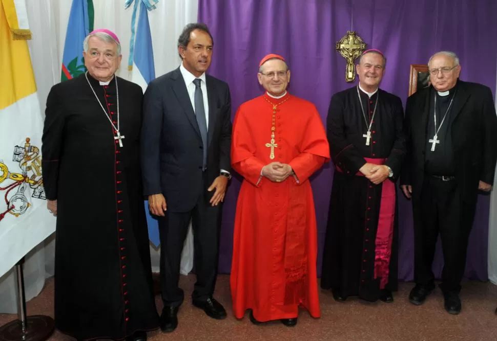 CEREMONIA. Scioli participó de la beatificación. PRENSA GOBERNACIÓN.