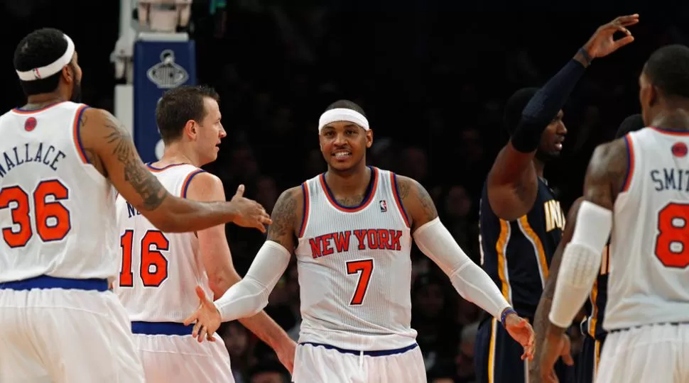 INTRATABLE. Carmelo Anthony es el líder indiscutido de unos Knicks que ya consiguieron el tercer mejor arranque de temporada de la historia de la franquicia. REUTERS /ARCHIVO