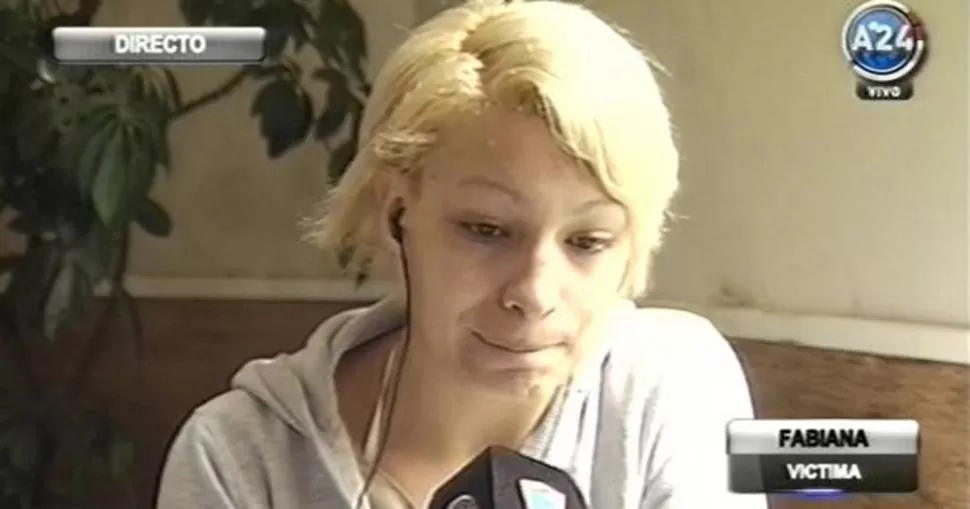 MALOS RECUERDOS. La joven contó a la prensa lo vivido. CAPTURA DE IMAGEN.
