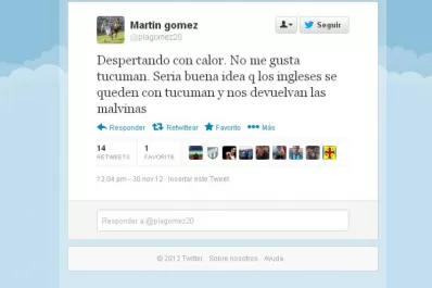 Martín Gómez: que los ingleses se queden con Tucumán y nos devuelvan las Malvinas