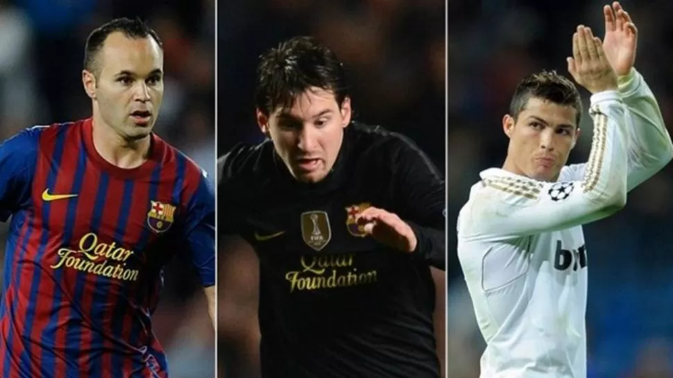 CANDIDATOS. Otras vez son Lionel Messi, Andrés Iniesta y Cristiano Ronaldo. El técnico Marcelo Bielsa ya votó por el delantero argentino.