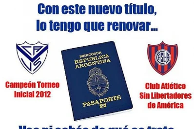 Los afiches con las cargadas de Vélez