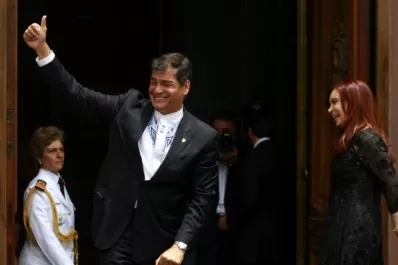 Rafael Correa habló de periodismo en la Universidad de La Plata