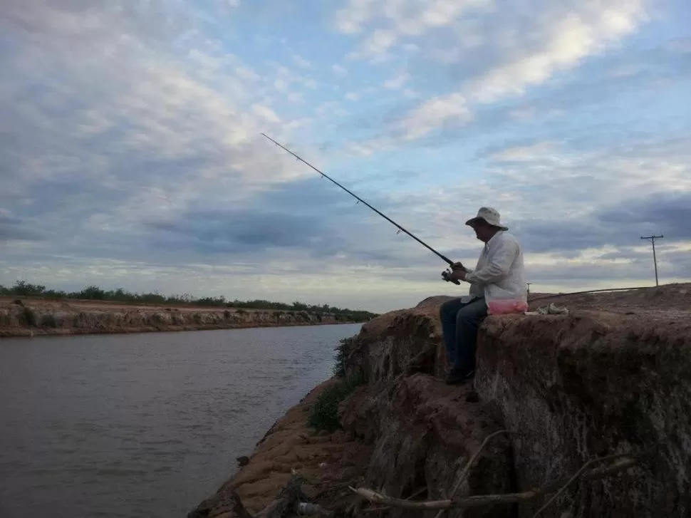 EL MEJOR LUGAR PARA ENCONTRAR LA PAZ. Ricardo Oviedo se acomodó en una mini barranca para intentar tentar a las diferentes especies que habitan el lugar. FOTOS GENTILEZA RICARDO OVIEDO