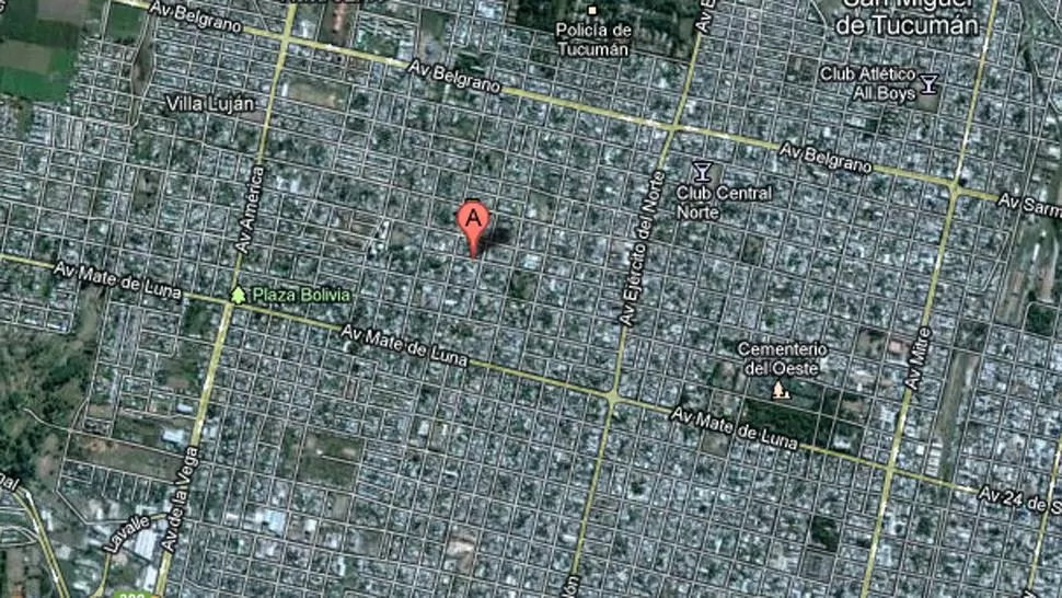 MIENTRAS DORMIAN. Los reos aprovecharon el descanso de los uniformados. FOTO TOMADA DE GOOGLEMAPS.COM