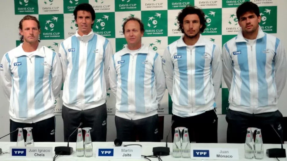 COMPLETOS. Nalbandian, Chela, Jaite, Mónaco y Schwank buscarán el pase a la siguiente ronda del certamen. NA