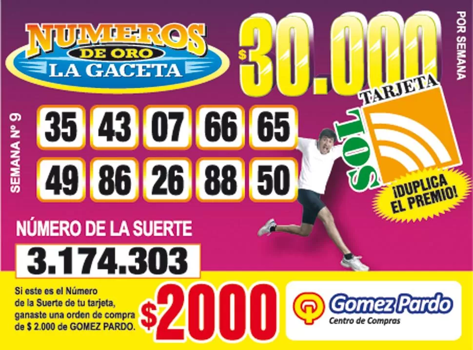 Los Números de Oro de LA GACETA