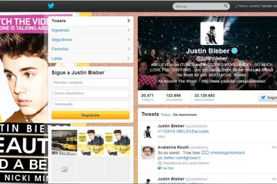 Justin Bieber está a punto de destronar a Lady Gaga en Twitter