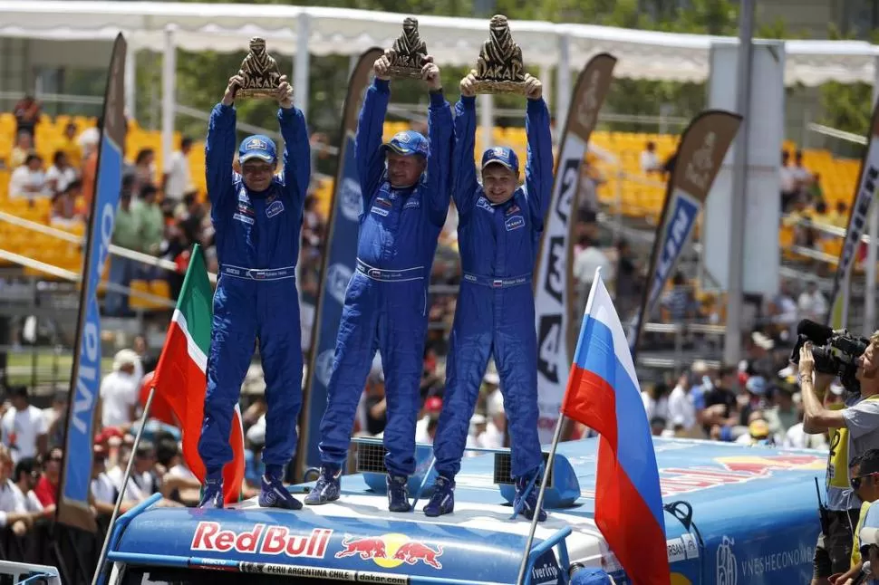 IMPERIO RUSO. Nikolaev, Mardeev y Karginov le dieron el 1-2-3 en Camiones al poderoso equipo Kamaz. 