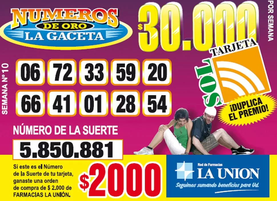 Los Números de Oro de LA GACETA