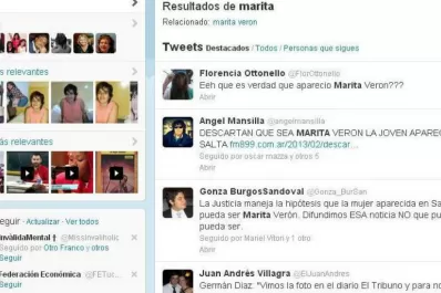 Debatieron en las redes sociales si la joven encontrada sería Marita Verón