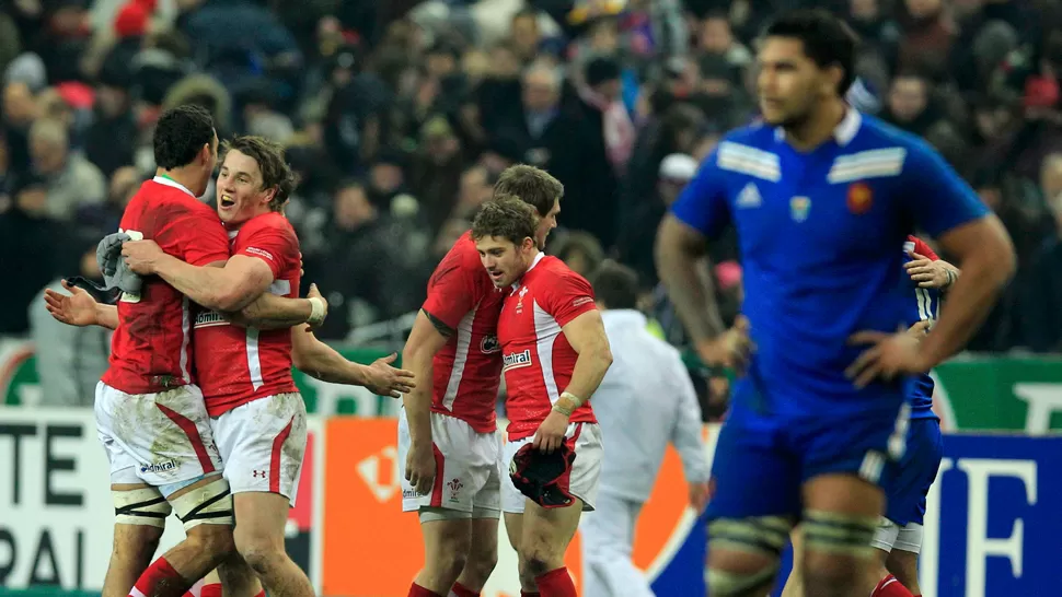 FESTEJO. Wales celebra la hazaña ante Francia. REUTERS.