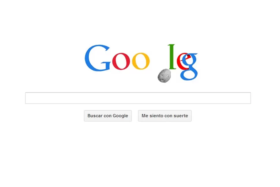 CERCA. El doodle de hoy juega con la distancia crítica que separará al asteroide de la Tierra. CAPTURA DE PANTALLA