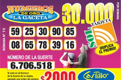 Los Números de Oro de LA GACETA