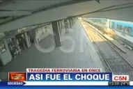 Tragedia de Once: el video del momento exacto del choque