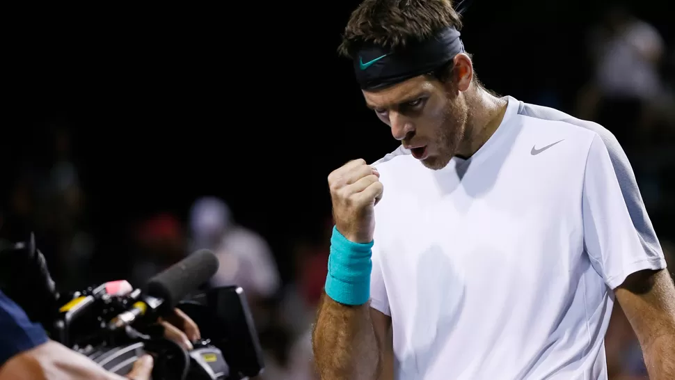 AVANZA. Del Potro superó anoche a Hass. REUTERS