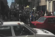 Una protesta transformó al centro en un laberinto