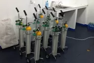 Los tubos de oxígeno, protagonistas de la previa argentina