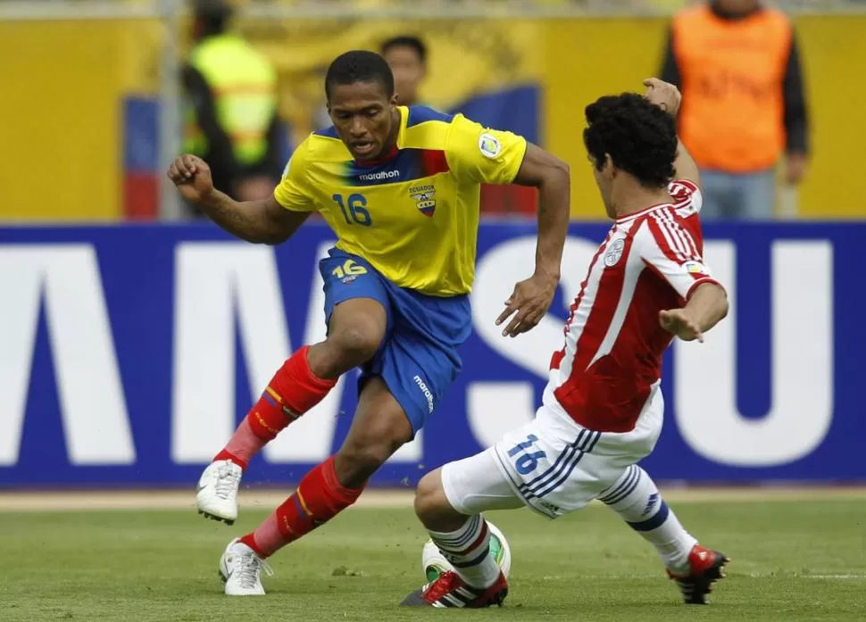 TRACTOR AMARILLO. Ecuador arrancó perdiendo, pero se recuperó y en el segundo tiempo barrió a Paraguay de la cancha. 