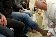 El Papa Francisco realizó el tradicional lavado de pies en una cárcel de menores