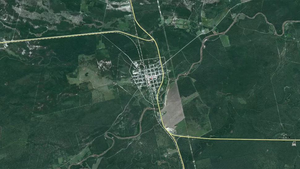 ZONA DE MONTE. El paraje donde se hallaron los restos queda cerca de Lamadrid. FOTO TOMADA DE WIKIMAPIA.COM