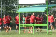 El santo volvió a los entrenamientos